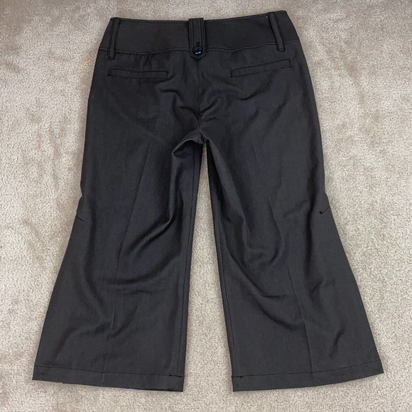 Sharagano Brown Wide Leg Pleat Crop Pants 6 - Picture 5 of 7